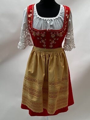 Vintage Dirndle rood